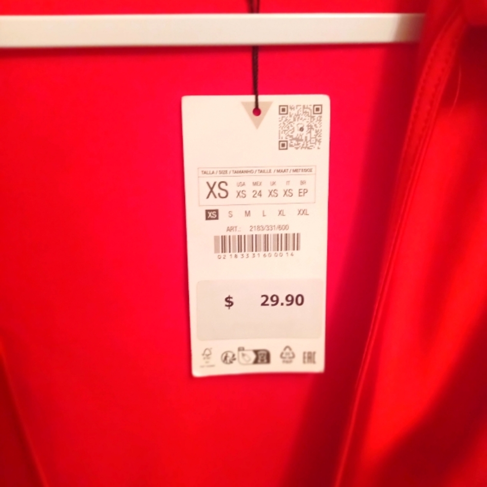 Vibrant Red Top - XS